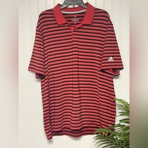 Adidas Golf Red Stripe Polo Mens XL
